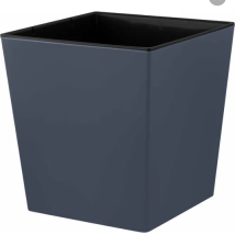 Кашпо со вставкой Лондон CUBE 22л d30,1 h31,5 вулканический серый