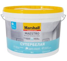 Краска Maestro белый потолок люкс (9л) Marshall