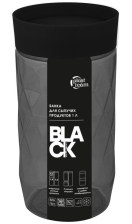 Банка для сыпучих продуктов 1,0 л черный PT1702BL