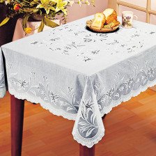 Скатерть ПВХ EMBOSSED 120х150см С629-120WH белая