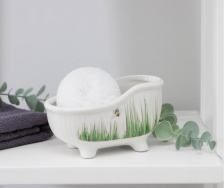 Подставка для губки + губка Травка 1113351