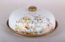 Блюдо для блинов с крышкой 23 см Spring rabbits HC604R-E02