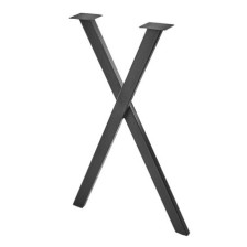 Подстолье Лофт Х-образное 710х550, сталь, черное