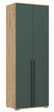 Шкаф 2-створчатый Норд (800) Изумрудный/Дуб крафт