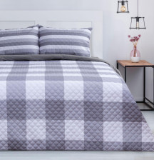 Комплект Этель Клетка микрофибра (Покрывало 180х220+наволочки 50х70-2шт) Размер: 180х200