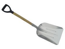 Лопата авто "ПУШИНКА" снег алюм с дерев черенком