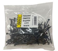 Саморез 4,2х70 для крепления ГКЛ к дереву усиленный 100 шт/уп пакет