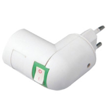 Переходник вилка-патрон Е27 с  выключателем Ecola APT7SWEAY