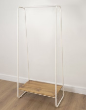 Вешалка гардеробная "Скандинавия 21" с полкой Белый