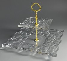 Фруктовница 2-ярусная LENARDI стекло 588-722