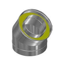 Колено нержавеющее (439/0,8) 180 мм, 135 Градусов