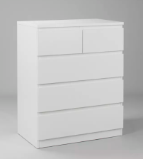 Комод 3+2 ящика Мальта 80х99см белый