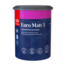 Краска интерьерная EURO MATT-3 С абсолютно матовая (0,9л) TIKKURILA / TIKKIVALA