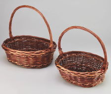 Корзина плетеная 38х32х13 см коричневый