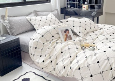 КПБ сатин набивной Cleo Satin de Luxe 895-SK 70х70, 1,5 сп