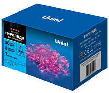 Гирлянда Uniel ULD-S0700-050/DTA Pink Sakura IP20 провод прозрачный 7м ш/к52494