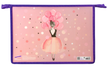 Папка для тетрадей 1 отд А4 Юнландия Ballet пластик, на молнии