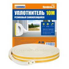 Уплотнитель D Белый 10м 4WALLS
