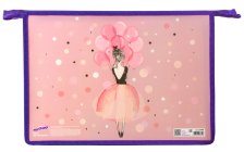 Папка для тетрадей 1 отд А4 Юнландия Ballet пластик, на молнии