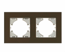 Рамка 2-м С1120-033 стекло коричневый