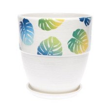 Горшок керамический с поддоном Монстера №4 d18 2,9л 