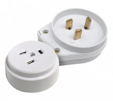 Разъем РШ/ВШ 25А-32А 220В открытой установки белый inHome 9123 9205