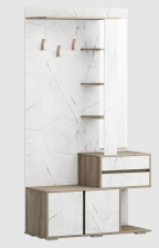 Вешалка "Дарья" Р377.01 Дуб Бунратти/Белый