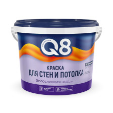 Краска для стен и потолка белая матовая (2,7кг) Formula Q8 