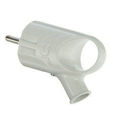 Вилка универсал 16А 250В з/к угловая белая с ушком А112