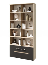 Стеллаж Ким Графит софт/Сонома