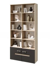 Стеллаж Ким Графит софт/Сонома