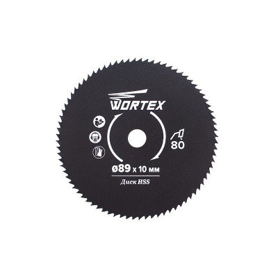 Диск пильный по металлу 89х10х80зубьев WORTEX HSS080 M