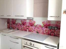 Фартук кухонный (0,61х2,44) "Пион кракелюр" Акватон