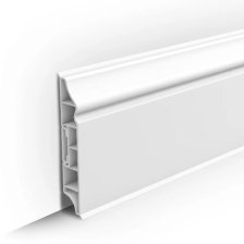 Плинтус Идеал Дюра фигурный 80х16х2200мм белый под покраску