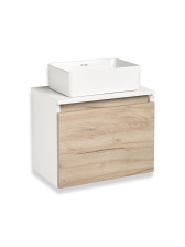 Тумба с раковиной Бари -50 подвесная, крафт дуб