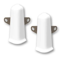 Угол наружный Идеал Деконика белый с кронш 