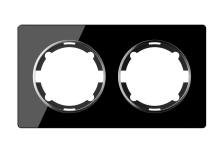 Рамка 2-м Garda 2E52201303 стекло черный