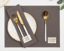 Набор салфеток саржа Kitchen серый 30х40 см 2 шт Этель