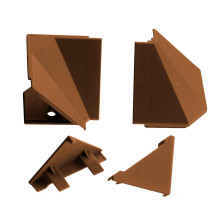 Комплект уголков и заглушек для плинтуса Престиж, коричневый