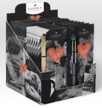 Ручка шариковая синяя 0,7 мм LOREX Slim Chic Vintage Love