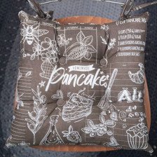 Подушка-сидушка 40х40 рогожка с завязками Sonnet Кулинар