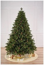 Ель 180см Рождественская с шишками M.Cr. ЕРС 18 (силикон РЕ+ПВХ)