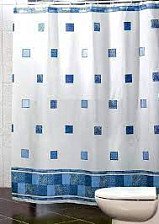 Штора для ванной комнаты 180х200см MIRANDA Postaki (голубой) полиэстер MRD.01.M8094/bl