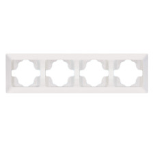 Рамка 4-м NE-AD Aras 93-10-18 белый горизонтальная