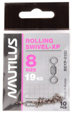 Вертлюг Nautilus Rolling Swivel 0102 размер №8 ,тест 19кг
