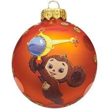 Украшение новогоднее Шар 8см Чебурашка 1 КУ-80-234125