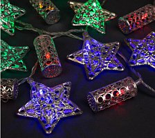 Гирлянда "НИТЬ" 4 м с насадками “Звезда и фонарик” IP20 LED-20-220V, 8р, МУЛЬТИ 3590742