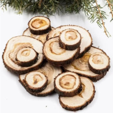 Спилы можжевельника с корой не шлифованные 10 мм d=2-15 см