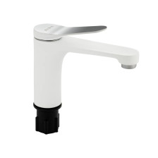 Смеситель для раковины однорычажный FABIA 9634 хром/белый