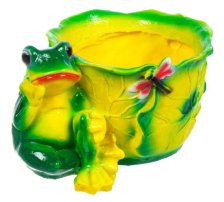 Фигура - кашпо Лягушка со стрекозой 20х12см 24/М-Д